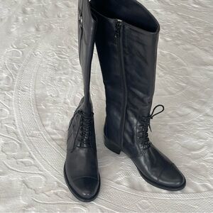 Charles David Black Riding Boots Made in‎ Italy.